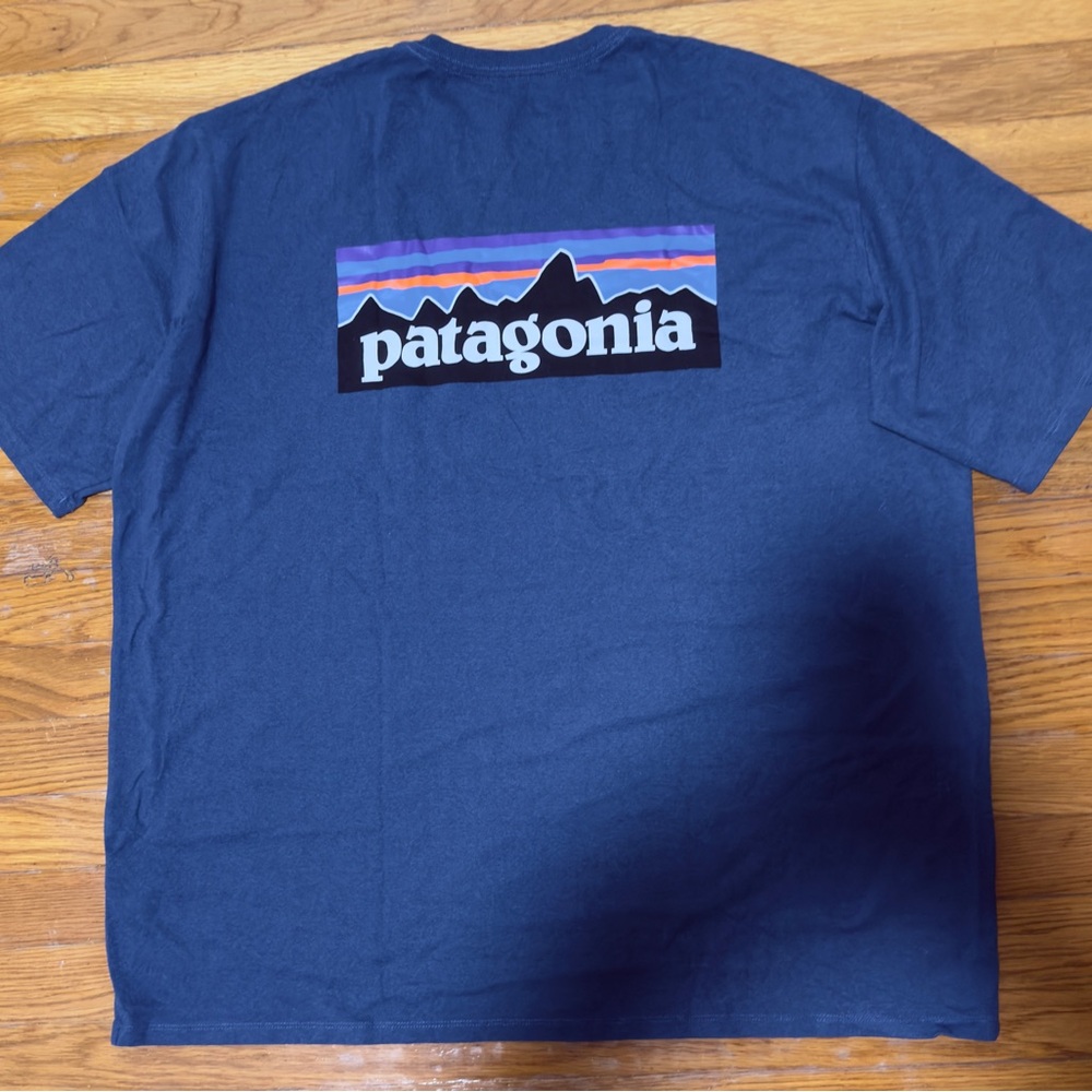 Patagonia Logo Blue Tee, Men’s XL